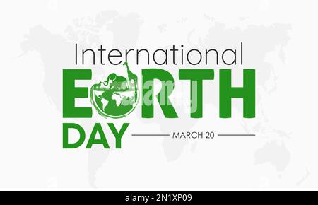 Conservation nature awareness concept banner design of International Earth Day observed on March 20 Stock Vector