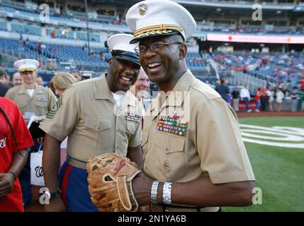 Marine Major General Ronald L. Bailey, left, Commanding General