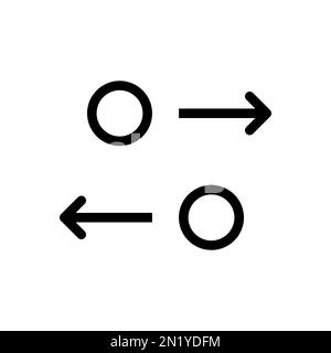 Data transfer icon line isolated on white background. Black flat thin icon on modern outline style. Linear symbol and editable stroke. Simple and pixe Stock Vector