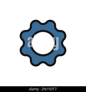 Setting line icon isolated on white background. Black flat thin icon on modern outline style. Linear symbol and editable stroke. Simple and pixel perf Stock Vector
