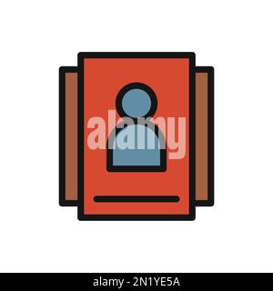 Profile line icon isolated on white background. Black flat thin icon on modern outline style. Linear symbol and editable stroke. Simple and pixel perf Stock Vector