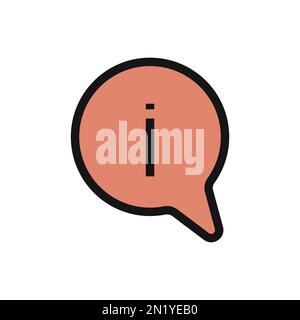 Information line icon isolated on white background. Black flat thin icon on modern outline style. Linear symbol and editable stroke. Simple and pixel Stock Vector