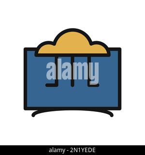 Cloud line icon isolated on white background. Black flat thin icon on modern outline style. Linear symbol and editable stroke. Simple and pixel perfec Stock Vector