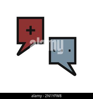 Chat bubble line icon isolated on white background. Black flat thin icon on modern outline style. Linear symbol and editable stroke. Simple and pixel Stock Vector