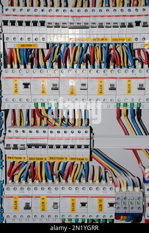 Low or high Voltage Control Panel Distribution Metering Control Box Stock Photo