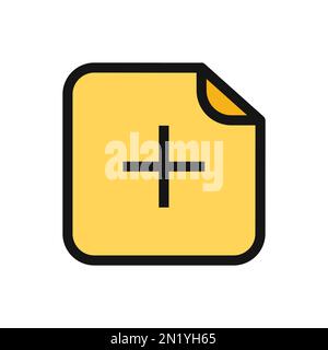 Add new file line icon isolated on white background. Black flat thin icon on modern outline style. Linear symbol and editable stroke. Simple and pixel Stock Vector