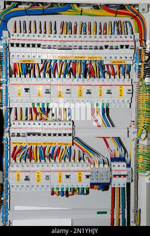 Low or high Voltage Control Panel Distribution Metering Control Box Stock Photo