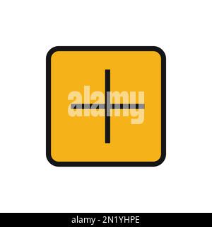 Plus line icon isolated on white background. Black flat thin icon on modern outline style. Linear symbol and editable stroke. Simple and pixel perfect Stock Vector