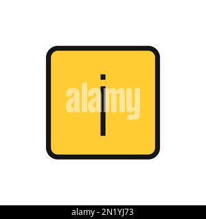 Info line icon isolated on white background. Black flat thin icon on modern outline style. Linear symbol and editable stroke. Simple and pixel perfect Stock Vector