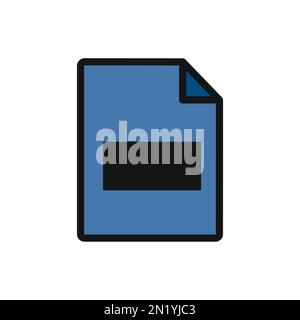 File line icon isolated on white background. Black flat thin icon on modern outline style. Linear symbol and editable stroke. Simple and pixel perfect Stock Vector