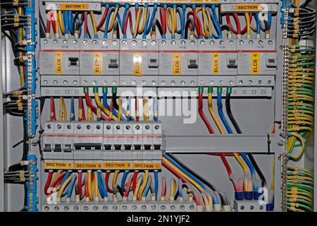 Low or high Voltage Control Panel Distribution Metering Control Box Stock Photo