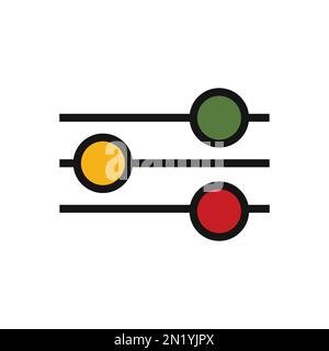 Options line icon isolated on white background. Black flat thin icon on modern outline style. Linear symbol and editable stroke. Simple and pixel perf Stock Vector