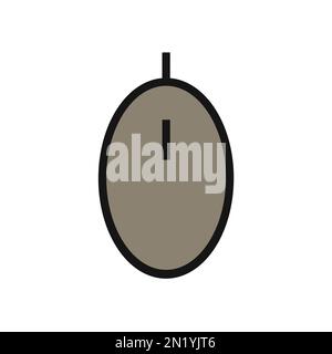 Computer mouse line icon isolated on white background. Black flat thin icon on modern outline style. Linear symbol and editable stroke. Simple and pix Stock Vector