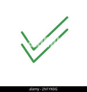 Done line icon isolated on white background. Black flat thin icon on modern outline style. Linear symbol and editable stroke. Simple and pixel perfect Stock Vector