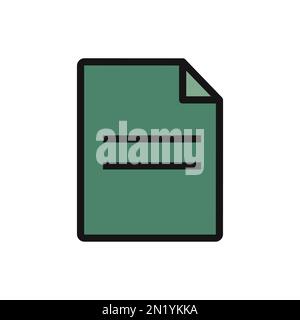 Document line icon isolated on white background. Black flat thin icon on modern outline style. Linear symbol and editable stroke. Simple and pixel per Stock Vector