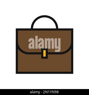 Suitcase line icon isolated on white background. Black flat thin icon on modern outline style. Linear symbol and editable stroke. Simple and pixel per Stock Vector