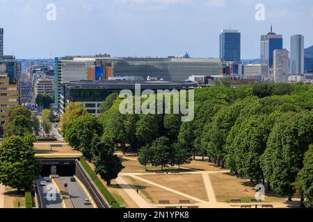 The centre of Brussels in Belgium seen from above Stock Photo