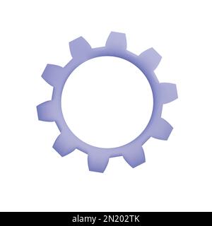 Cogwheel gear, setting symbol. Repair, optimizing, workflow concept. 3d vector icon. Cartoon minimal style. Eps 10 Stock Vector