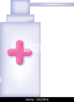 Pharmacy drug icon 3d realistic cartoon vector. Medicine bottle Stock Vector