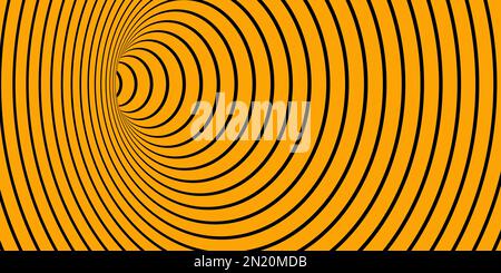 Wormhole optical illusion, motion. Optical art background. Stock Vector