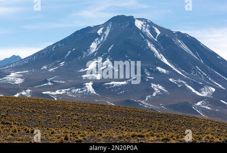 Vies of the highland lagoons Miscanti and Miniques in Chile Stock Photo