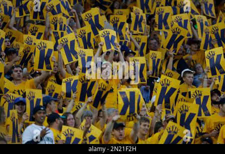 Fans in the Kings Court section cheer for Seattle Mariners starting  pitcher Felix Hernandez (34) after a strikeout in the fifth inning of a  baseball game against the Milwaukee Brewers, Sunday, Aug.