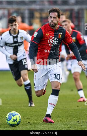 Parma, Italy. 05th Feb, 2023. Tardini Stadium, 05.02.23 Stefano Sabelli (2  Genoa) during the Serie B match between Parma and Genoa at Tardini Stadium  in Parma, Italia Soccer (Cristiano Mazzi/SPP) Credit: SPP