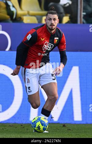 Parma, Italy. 05th Feb, 2023. Tardini Stadium, 05.02.23 Filip Wojciech  Jagiello (24 Genoa) during the Serie B match between Parma and Genoa at  Tardini Stadium in Parma, Italia Soccer (Cristiano Mazzi/SPP) Credit