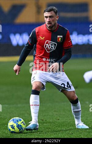 February 5, 2023, Parma, Emilia Romagna, Italy: Tardini Stadium, 05.02.23  Enrico Del Prato (15 Parma) during the Serie B match between Parma and  Genoa at Tardini Stadium in Parma, Italia Soccer (Credit