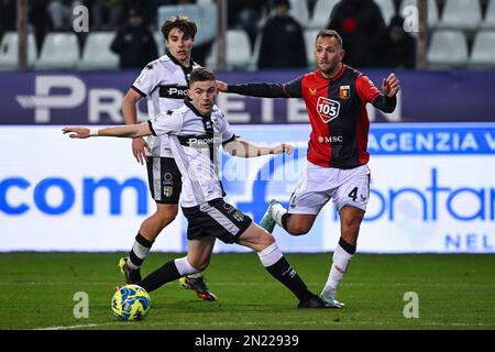 Parma, Italy. 05th Feb, 2023. Tardini Stadium, 05.02.23 Filip Wojciech  Jagiello (24 Genoa) during the Serie B match between Parma and Genoa at  Tardini Stadium in Parma, Italia Soccer (Cristiano Mazzi/SPP) Credit