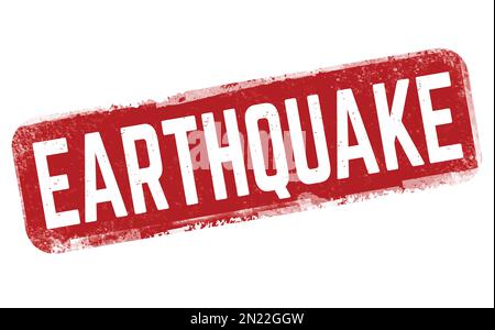 Earthquake grunge rubber stamp on white background, vector illustration Stock Vector