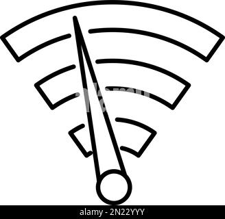 Wifi Signal,line vector icon on transparent background. Outline Wifi Signal,line vector icon Stock Vector
