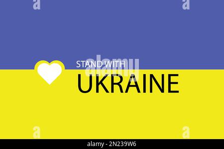 stand with Ukraine. supporting Ukraine graphics design. vector design of Ukraine flag. stop the war. vector stock image Stock Vector