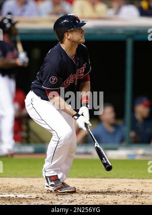 Chicago Cubs' Yan Gomes watches the flight of the ball in a baseball game  against the Washington Nationals Tuesday, July 18, 2023, in Chicago. (AP  Photo/Charles Rex Arbogast Stock Photo - Alamy