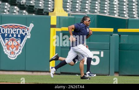 23 June 2015: Detroit Tigers Left field Yoenis Cespedes (52) [6997] at bat  during the game between the Detroit Tigers and Cleveland Indians at  Progressive Field in Cleveland, OH. Detroit defeated Cleveland