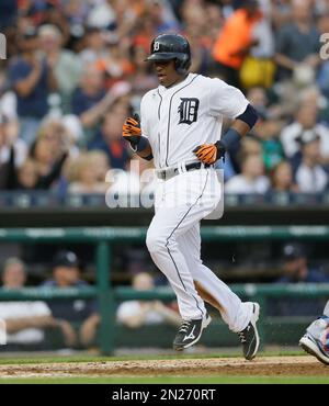 23 June 2015: Detroit Tigers Left field Yoenis Cespedes (52) [6997] at bat  during the game between the Detroit Tigers and Cleveland Indians at  Progressive Field in Cleveland, OH. Detroit defeated Cleveland