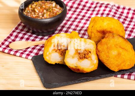 Stuffed Potato Typical Fry Of Several Latin American Countries Stock Photo