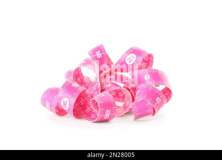 New Pink Measuring Tape Isolated White Stock Photo by ©NewAfrica 423084528