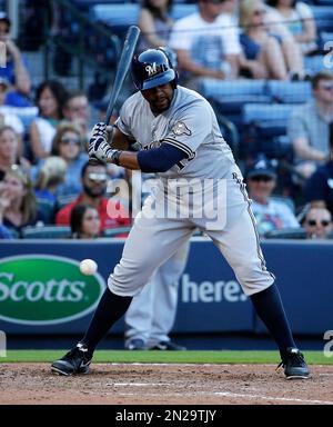 JASON ROGERS GAME USED BASEBALL BAT MILWAUKEE BREWERS