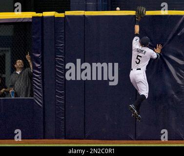 New York Yankees fan Brandon Stonehouse, of Canada, sports a