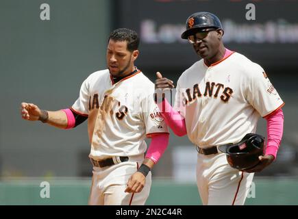 angel pagan, roberto kelly  Giants baseball, Sf giants baseball