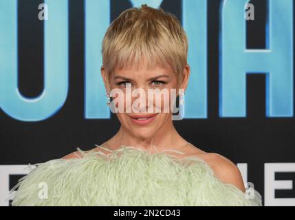 Los Angeles, USA. 06th Feb, 2023. Evangeline Lilly arrives at the Marvel Studios' ANT-MAN AND THE WASP: QUANTUMANIA World Premiere held at the Regency Village Theater in Westwood, CA on Monday, ?February 6, 2023. (Photo By Sthanlee B. Mirador/Sipa USA) Credit: Sipa USA/Alamy Live News Stock Photo