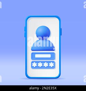 Register form smartphone interface vector template. Mobile app page ...