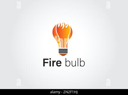 Creative Fire Bulb logo designs concept vector, Inspiration Education logo symbol Stock Vector