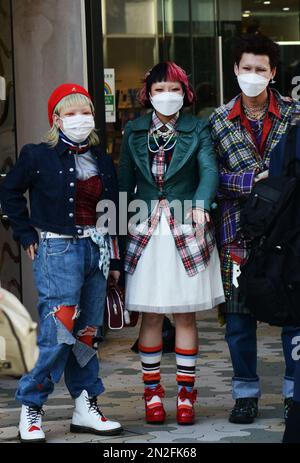 Young Japanese crowed in Harajuku, Tokyo, Japan. Stock Photo