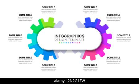 Two options workflow process chart template for presentation Stock ...