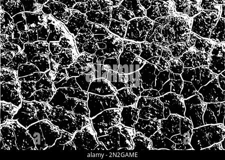 Cracked concrete and floor texture vector with abstract shapes. Dryland grunge effect and texture for design elements. Scratched texture or broken gru Stock Vector