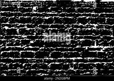Dark wall texture with brush effect with gray colors. Black and white grunge effect of brick walls for template decoration. Abstract grunge texture ve Stock Vector