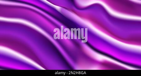 Wavy purple abstract seamless pattern. Luxury lilac background. Gradient mesh effect. Liquid paint, fluid art Stock Vector