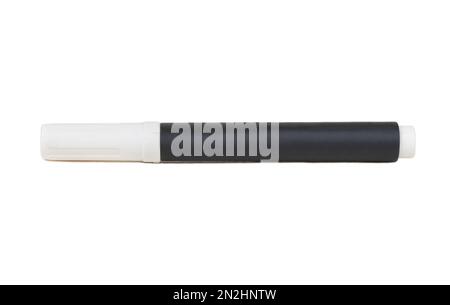 White marker with closed cap isolated on white background. Stock Photo